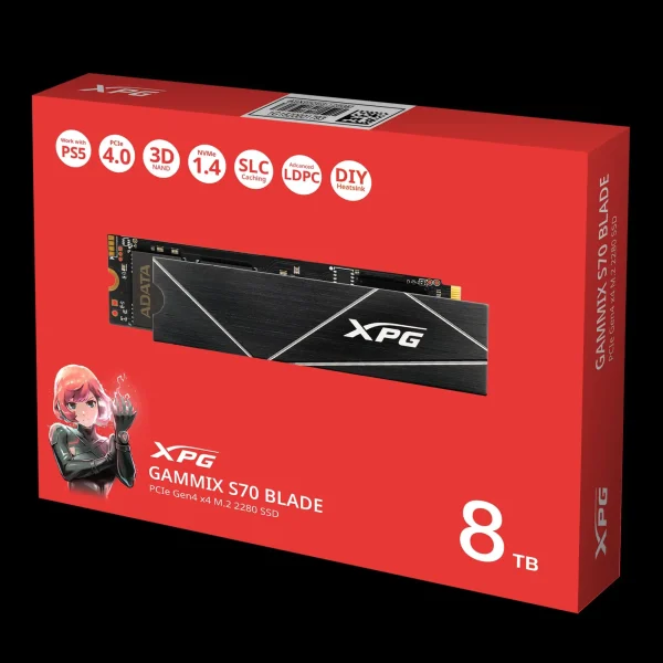 ADATA XPG Gammix S70 Blade SSD NVMe Gen4 with Heatsink Compatible with PS5