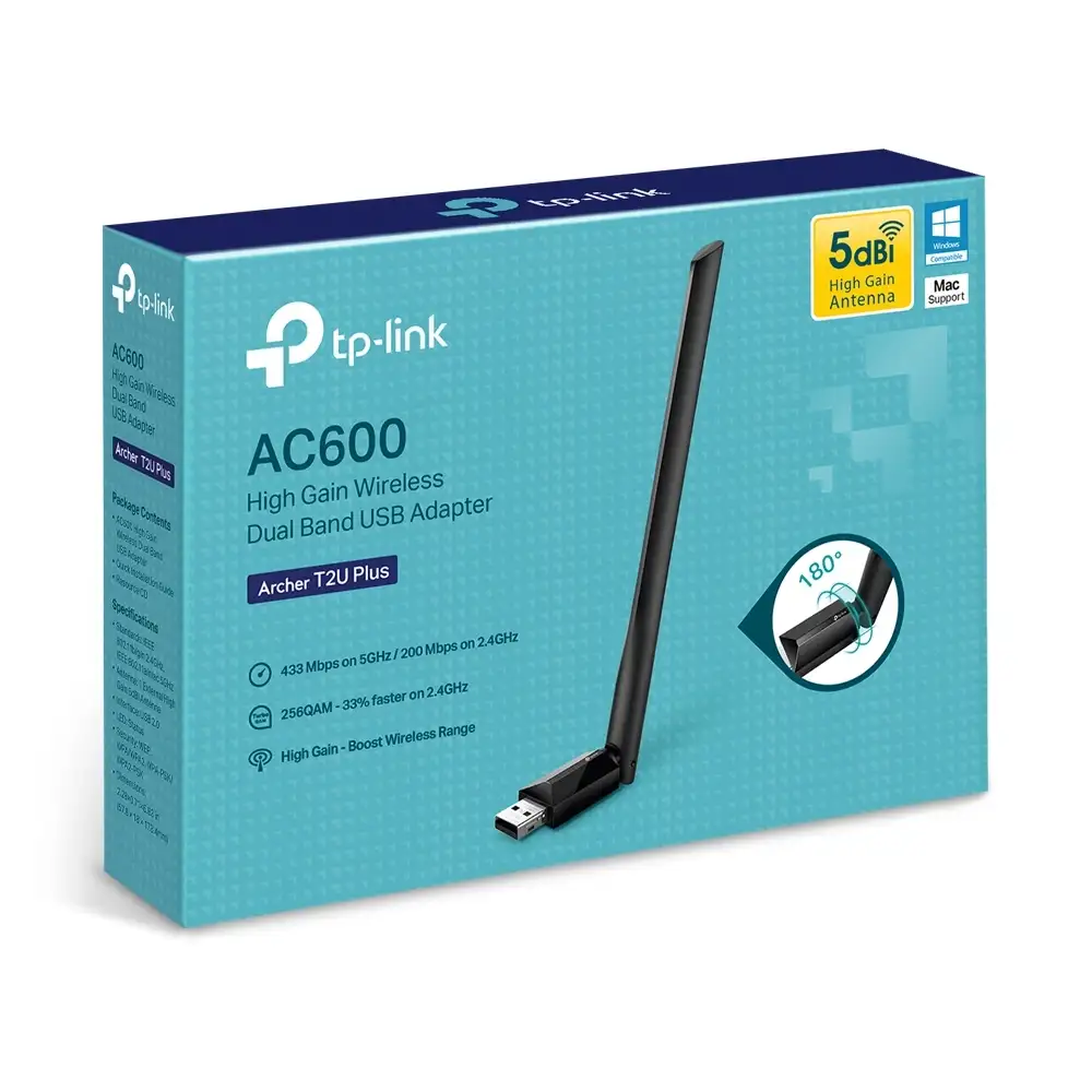 TP-Link Archer T2U Plus AC600 USB TP-Link Archer T2U Plus AC600 USB