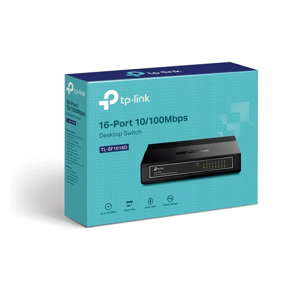 TP-Link TL-SF1016D 16-Port 10100Mbps Desktop Switch TP-Link TL-SF1016D 16-Port 10100Mbps Desktop Switch