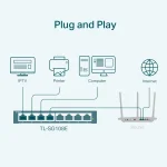 ⁦محول شبكات TP-Link TL-SG108E 8-Port Gigabit Easy Smart Switch⁩ - الصورة ⁦4⁩