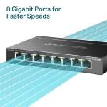 ⁦محول شبكات TP-Link TL-SG108E 8-Port Gigabit Easy Smart Switch⁩ - الصورة ⁦5⁩