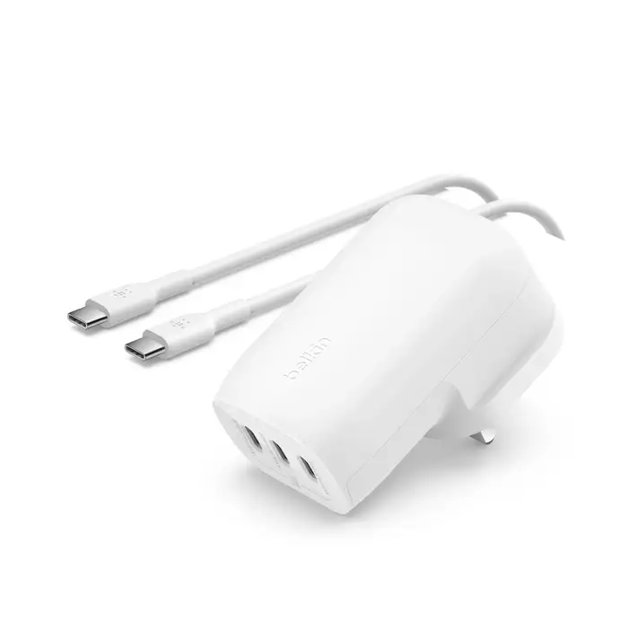 3 Port USB-C® Wall Charger with PPS 67W + USB-C to USB-C Cable 3 Port USB-C® Wall Charger with PPS 67W + USB-C to USB-C Cable