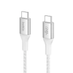 ⁦كيبل بيلكن USB-C to USB-C بطول 2متر مُضفر أبيض⁩ - الصورة ⁦3⁩