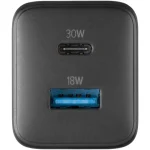 ⁦شاحن سريع بمخرجين Cellularline Charger 30W أسود⁩ - الصورة ⁦4⁩