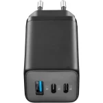 ⁦شاحن هواتف سريع 3 مخارج 65W أصلي Cellularline⁩ - الصورة ⁦2⁩