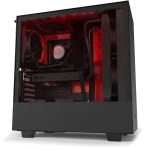 كيس حاسوب NZXT H510i MATTE متوسط للألعاب أسود و(أسود وأحمر)