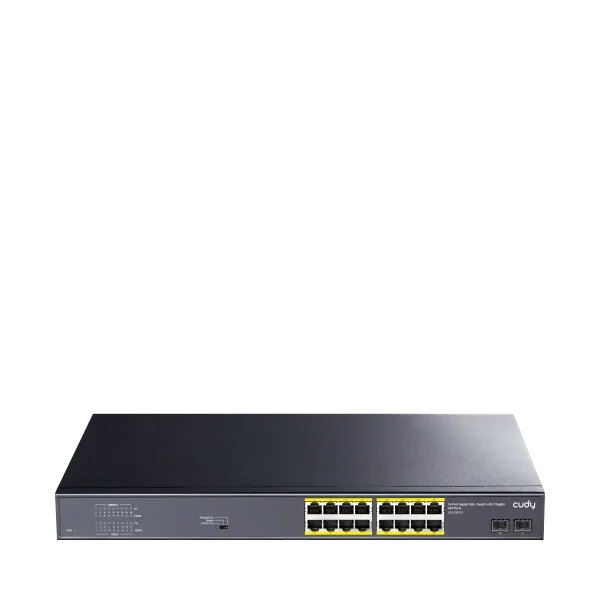 CUDY 16-GbE PoE Switch with 2 Uplink SFP