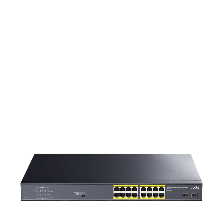 CUDY 16-GbE PoE Switch with 2 Uplink SFP
