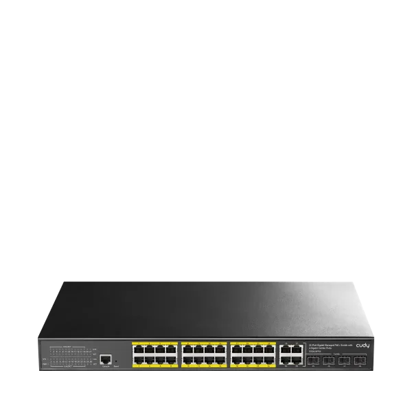 CUDY 24-GbE PoE L2 Managed Switch with 4 Gigabit Combo Ports