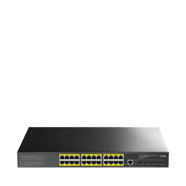 CUDY 24-GbE PoE L3 Managed Switch with 4-SFP+