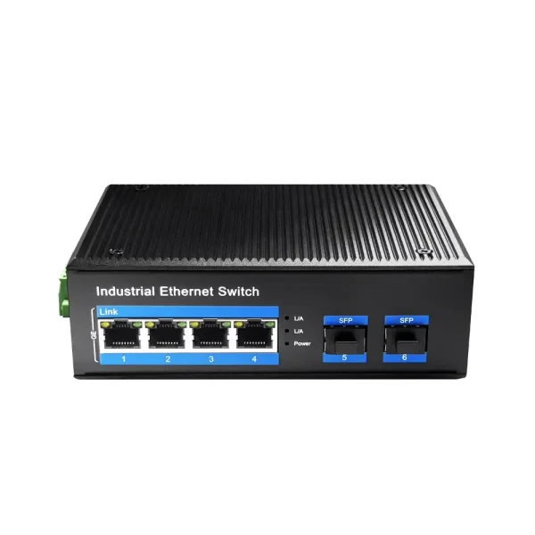 CUDY 4-Port Gigabit Industrial PoE+ 2 SFP