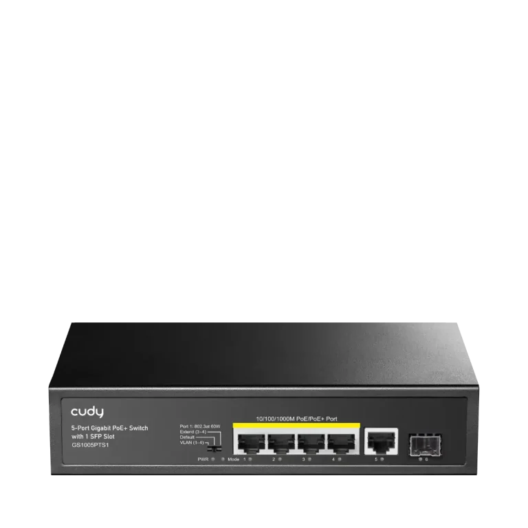 CUDY 5-Port Gigabit PoE+ Switch with 1 SFP