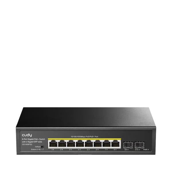 CUDY 8-GbE PoE Switch with 2 Uplink SFP