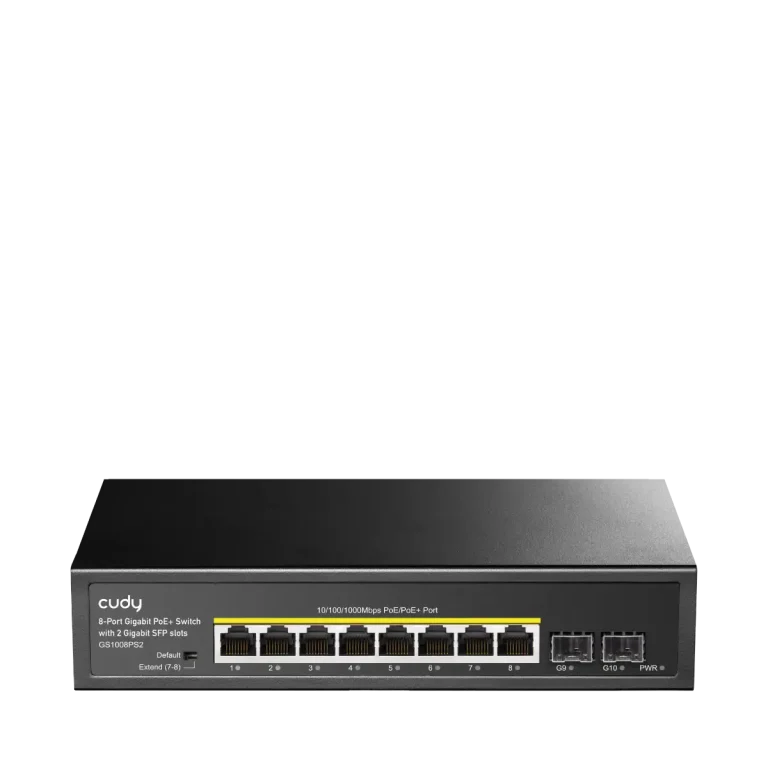 CUDY 8-GbE PoE Switch with 2 Uplink SFP