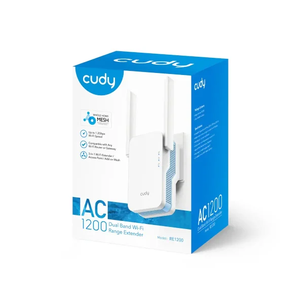 CUDY AC1200 Mesh Wi-Fi Range Extender