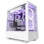 كيس كومبيوتر  NZXT H5 FLOW EDITION ATX متوسط أبيض وأسود