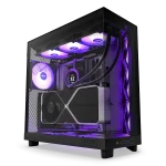 كيس كومبيوتر NZXT H6 FLOW COMPACT DUAL-RGB أبيض وأسود