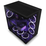 ⁦كيس حاسوب NZXT H9 FLOW EDITION ATX متوسط أبيض وأسود⁩ - الصورة ⁦2⁩