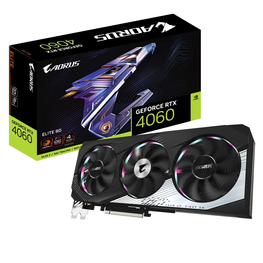AORUS GeForce RTX™ 4060 ELITE 8G-07 GIGABYTE AORUS GeForce RTX 4060 ELITE 8G