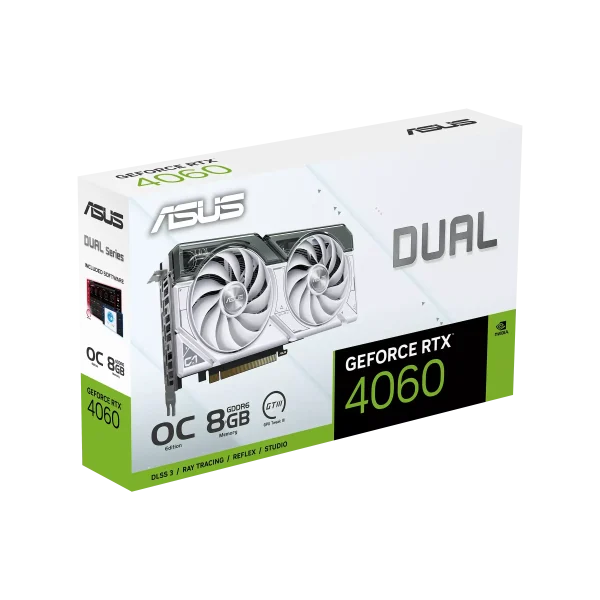 ASUS Dual GeForce RTX™ 4060 White OC Edition 8GB GDDR6