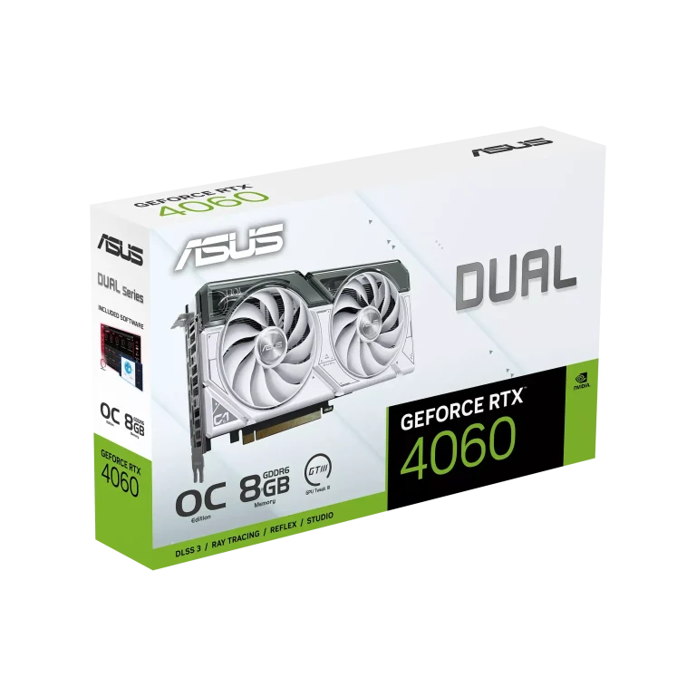 ASUS Dual GeForce RTX™ 4060 White OC Edition 8GB GDDR6