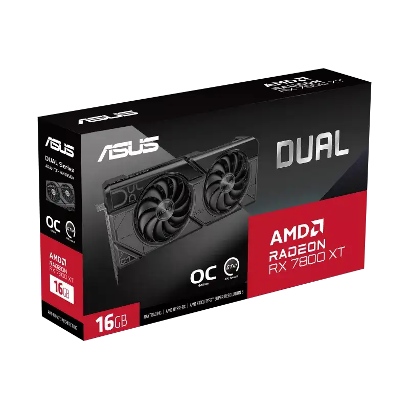 ASUS Dual Radeon RX 7800 XT OC Edition 16GB GDDR6 (3) ASUS Dual Radeon RX 7800 XT OC Edition 16GB GDDR6