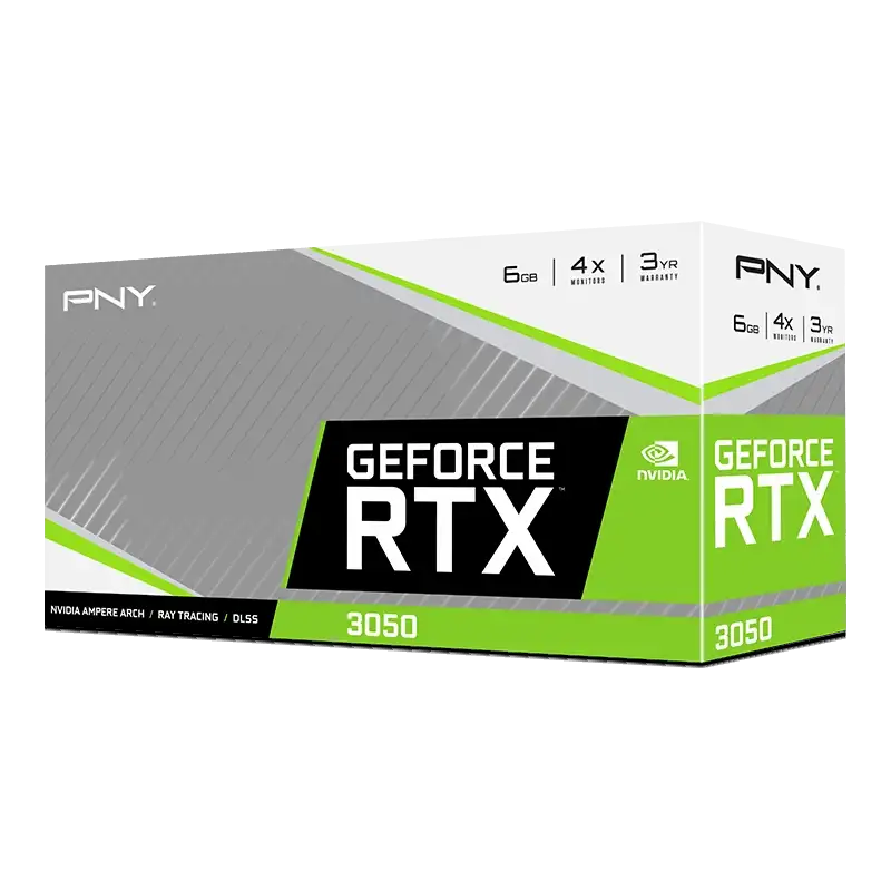 PNY GeForce RTX 3050 6GB VERTO Dual Fan (1) PNY GeForce RTX 3050 6GB VERTO Dual Fan