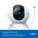 ⁦كاميرا منزلية للمراقبة TP-Link Tapo C200 V3.20 Pan/Tilt Home Security⁩ - الصورة ⁦3⁩