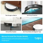 ⁦مكنسة كهربائية TP-Link Tapo RV10 Plus Mop Smart Auto-Empty Dock⁩ - الصورة ⁦4⁩
