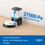 ⁦مكنسة ذكية TP-Link Tapo RV20 Mop Plus MagSlim LiDAR Navigation⁩ - الصورة ⁦5⁩
