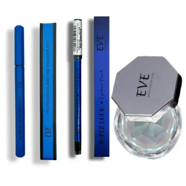 ايف سيت واكس حاجب شفاف+ لاينر BLUE +قلم BLUE