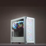 ⁦كيس Corsair 4000D AIRFLOW Tempered Glass Mid-Tower ATX أبيض⁩ - الصورة ⁦4⁩