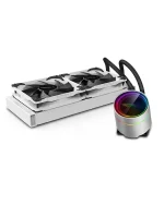 ⁦مروحة تبريد معالج DEEPCOOL CASTLE 240EX 240mm RGB أبيض وأسود⁩ - الصورة ⁦3⁩