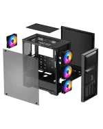 ⁦كيس كومبيوتر Deepcool MATREXX 50 MESH 4FS أسود زجاجي⁩ - الصورة ⁦4⁩
