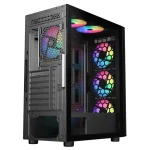 ⁦كيس سما وسط SAMA 3311B ATX 4x120mm Fans أسود⁩ - الصورة ⁦2⁩