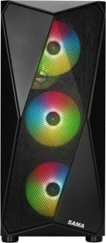 ⁦كيس سما زجاجي Sama 3313 ATX Tower Gaming 4x120mm ARGB Fans⁩ - الصورة ⁦5⁩