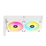 ⁦مبرد CORSAIR iCUE LINK H100i RGB AIO Liquid CPU أبيض⁩ - الصورة ⁦3⁩