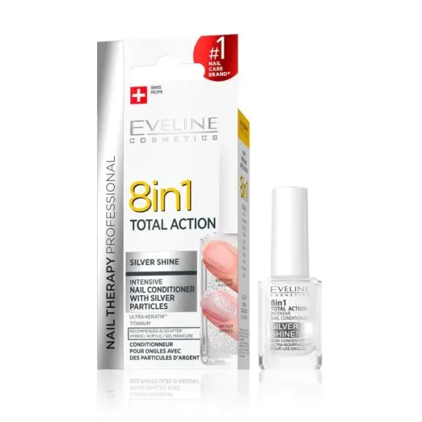 ايفلاين بلسم مقوي للاظافر 8 في 1 SILVER SHINE
