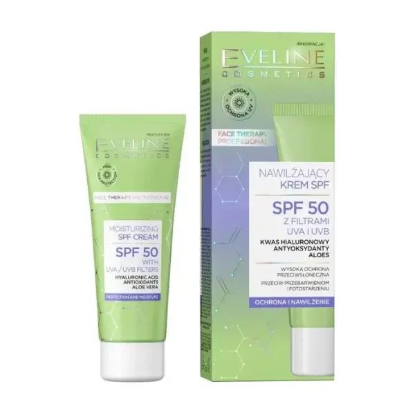 ايفلاين واقي شمس كريم مرطب SPF50 بالهايلورنك اسد والالوفيرا 30مل