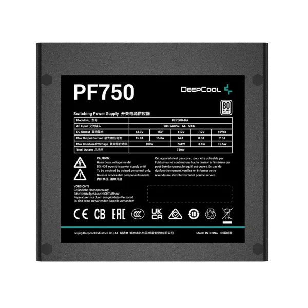 DeepCool PF750 80 PLUS 120mm 750W
