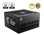 ⁦بورسبلاي MSI MAG A850GL PCIE5 80 Plus Gold FM أسود وأبيض⁩ - الصورة ⁦4⁩
