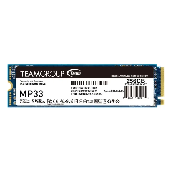 TEAMGROUP MP33 M.2 PCIe SSD 256GB