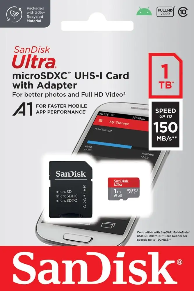 SanDisk Ultra microSDXC UHS-I A1 GRADE 10