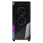 ⁦كيس GIGABYTE AORUS C500 GLASS Tempered Glass أسود⁩ - الصورة ⁦4⁩