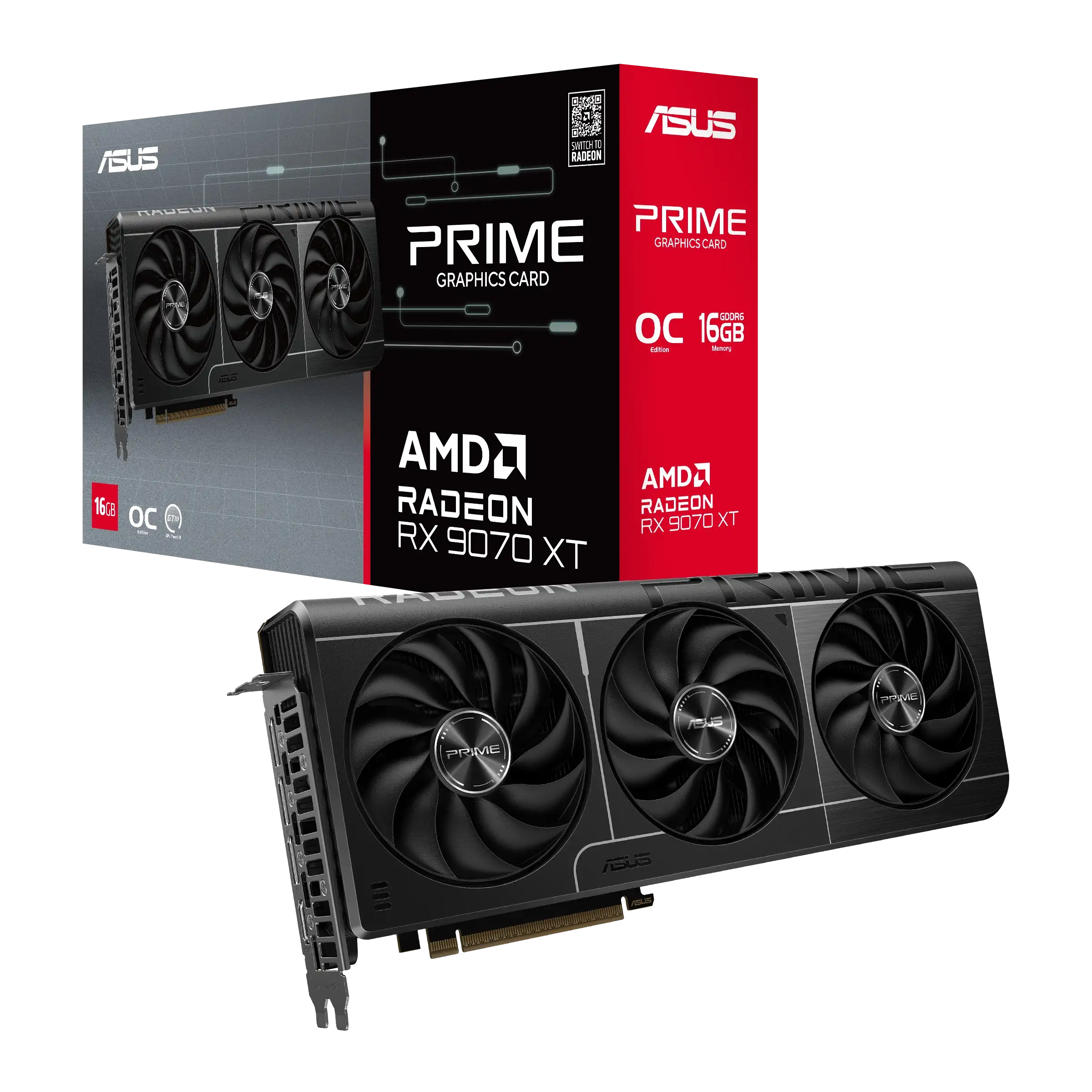 ASUS Prime Radeon RX 9070 XT OC Edition 16GB GDDR6 ASUS Prime Radeon RX 9070 XT OC Edition 16GB GDDR6