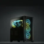 ⁦كيس CORSAIR 4000D AIRFLOW Tempered Glass Mid-Tower ATX أسود⁩ - الصورة ⁦3⁩