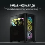 ⁦كيس CORSAIR 4000D AIRFLOW Tempered Glass Mid-Tower ATX أسود⁩ - الصورة ⁦4⁩