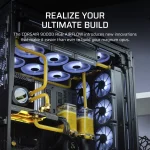 ⁦كيس CORSAIR 9000D RGB AIRFLOW Super Full-Tower PC Case أسود⁩ - الصورة ⁦2⁩