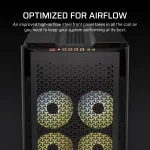 ⁦كيس CORSAIR 9000D RGB AIRFLOW Super Full-Tower PC Case أسود⁩ - الصورة ⁦3⁩