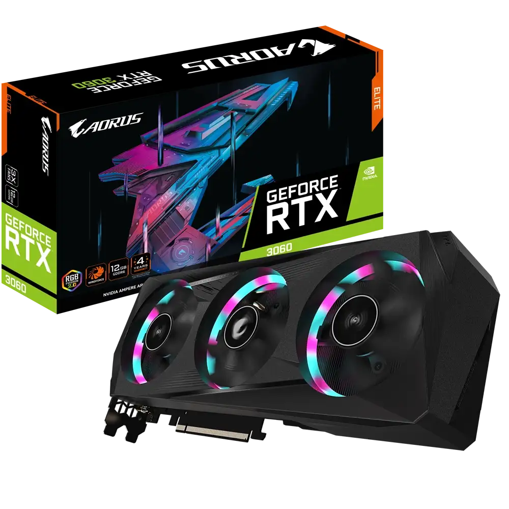 GIGABYTE AORUS GeForce RTX 3060 ELITE 12G GIGABYTE AORUS GeForce RTX 3060 ELITE 12G